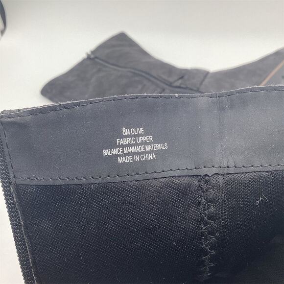 Crown Vintage Women's Black Mid-Calf Boots Size 8M Zip Buckle Detail - Picture 5 of 9